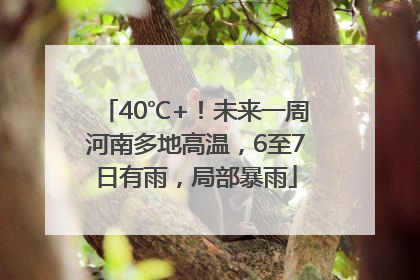 40℃+！未来一周河南多地高温，6至7日有雨，局部暴雨